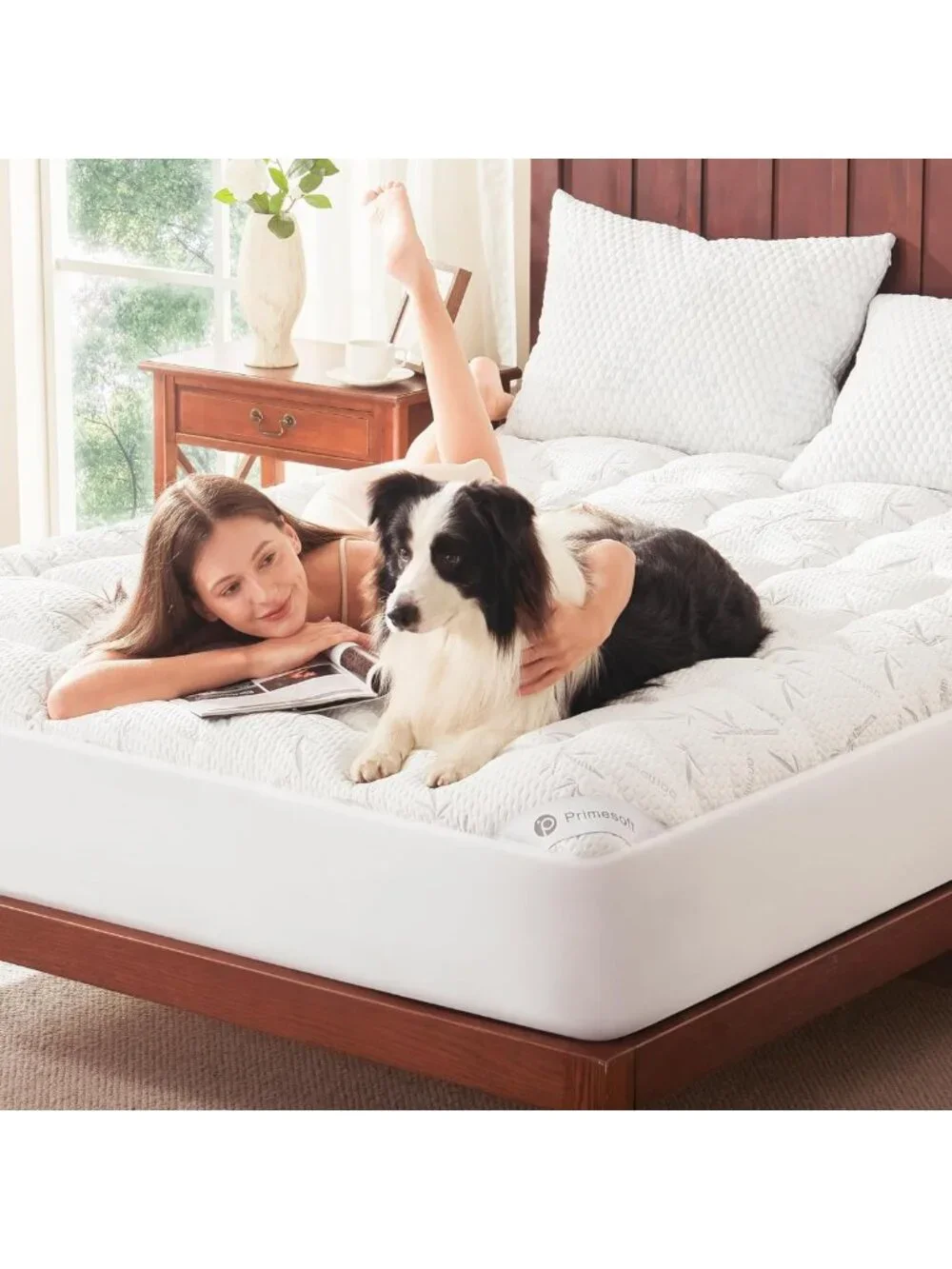Thick Queen Mattress Topper - Soft Pillow Top, Deep Pocket, Waterproof